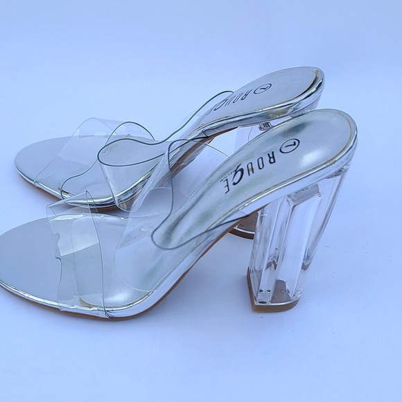 Rouge Helium Shoes Rouge Helium Clear Pvc Straps Slip On 45 Block